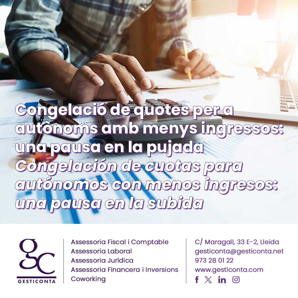 Congelació de quotes per a autònoms amb menys ingressos: una pausa en la pujada